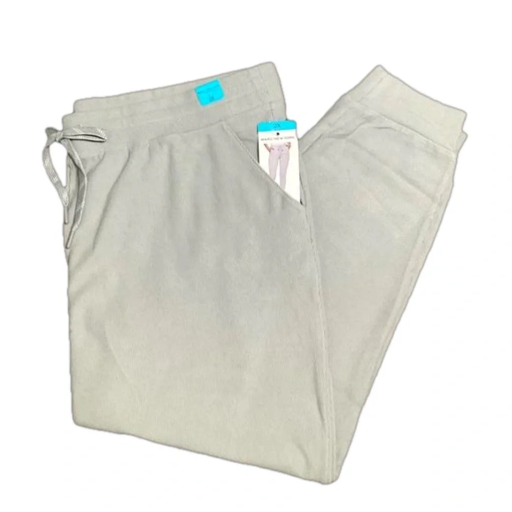 Marc New York Women’s Jogger Pant Ribbed Gray Size 2X NWT - Picture 6 of 8